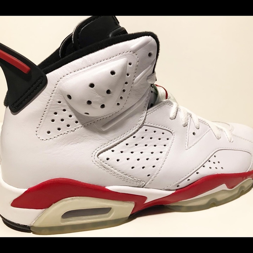 NEW DS 2010 NIKE AIR JORDAN 6 VI White Varsity Red Sz 10 Supreme I IV V VIII XI - Picture 3 of 13